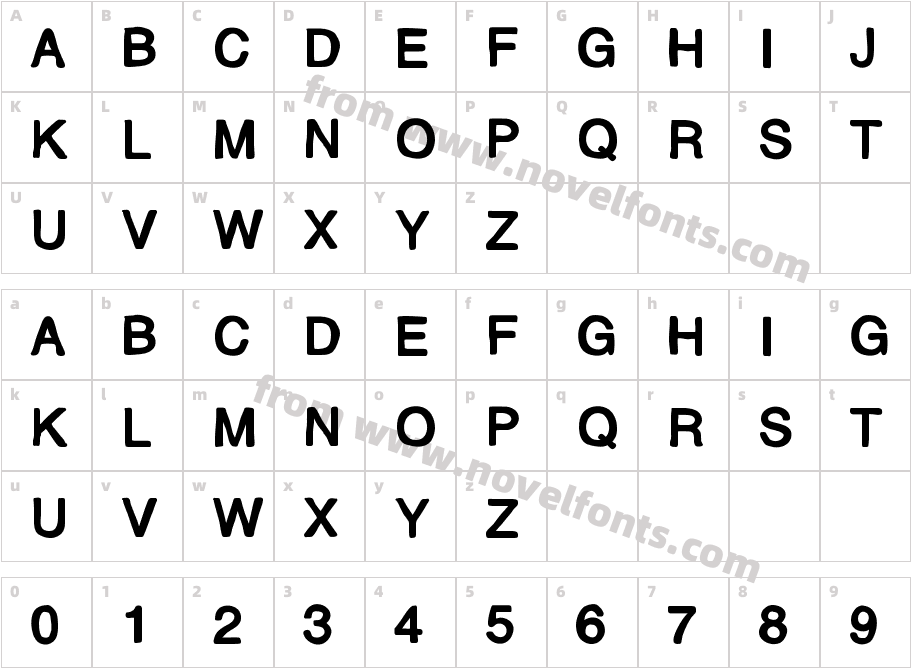 MJletter2Character Map