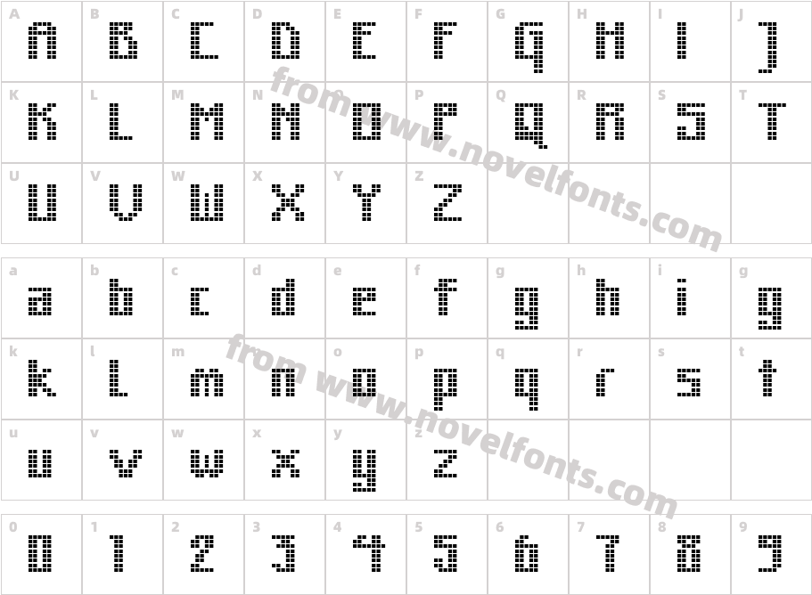 MK Zodnig SquareCharacter Map