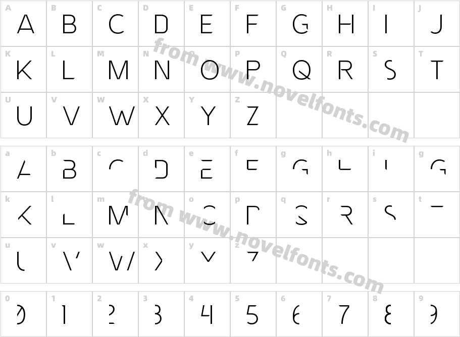 MNML FNTCharacter Map