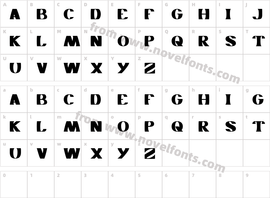 MONOCHROMECharacter Map