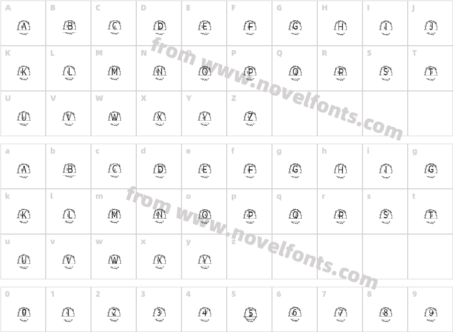 MONOGRAM WREATH FLORALCharacter Map