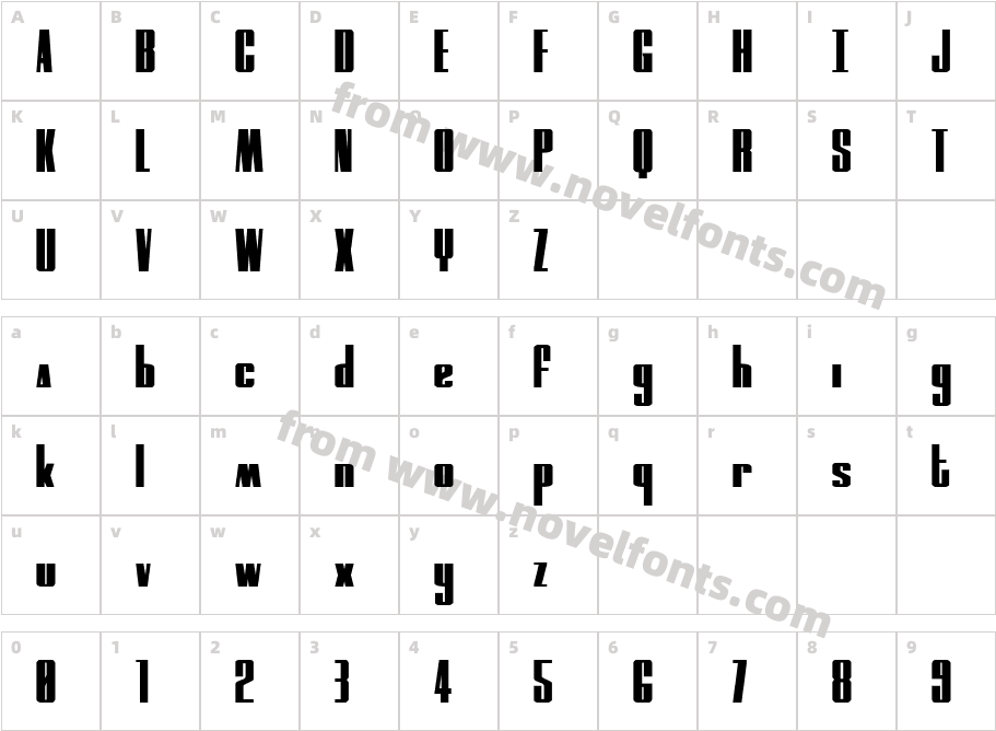 MOON Runner ExpandedCharacter Map