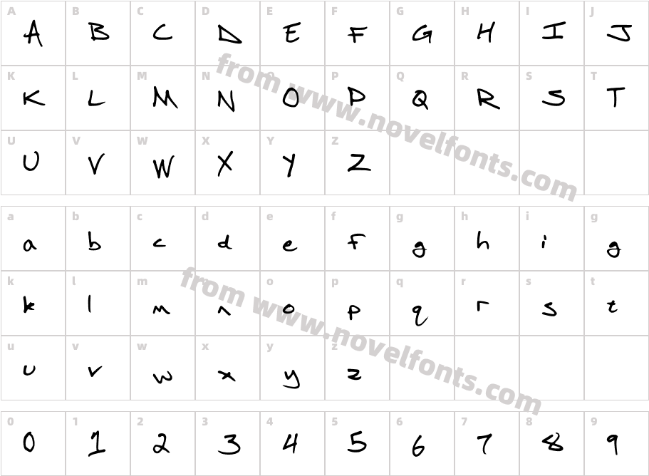 MPOK handCharacter Map