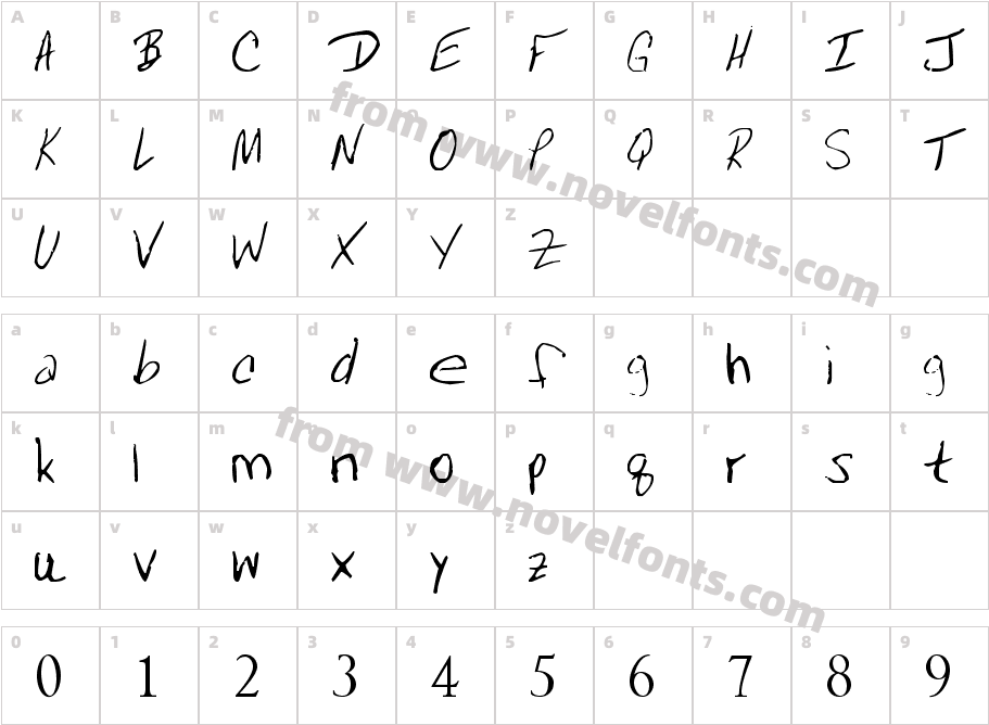 MRFBOOMCharacter Map