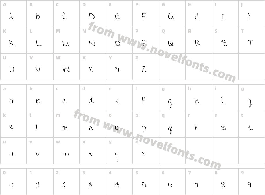 MTF Colleen PrintCharacter Map