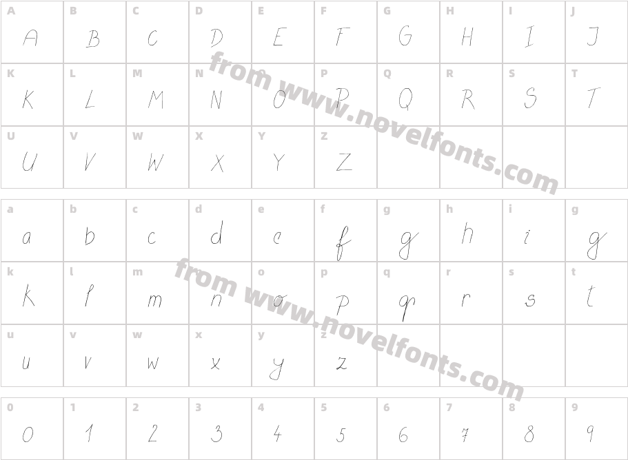 MTF FlowritesCharacter Map