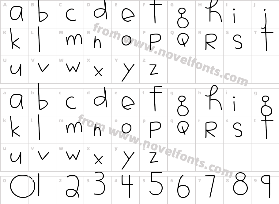 MTF JottedCharacter Map