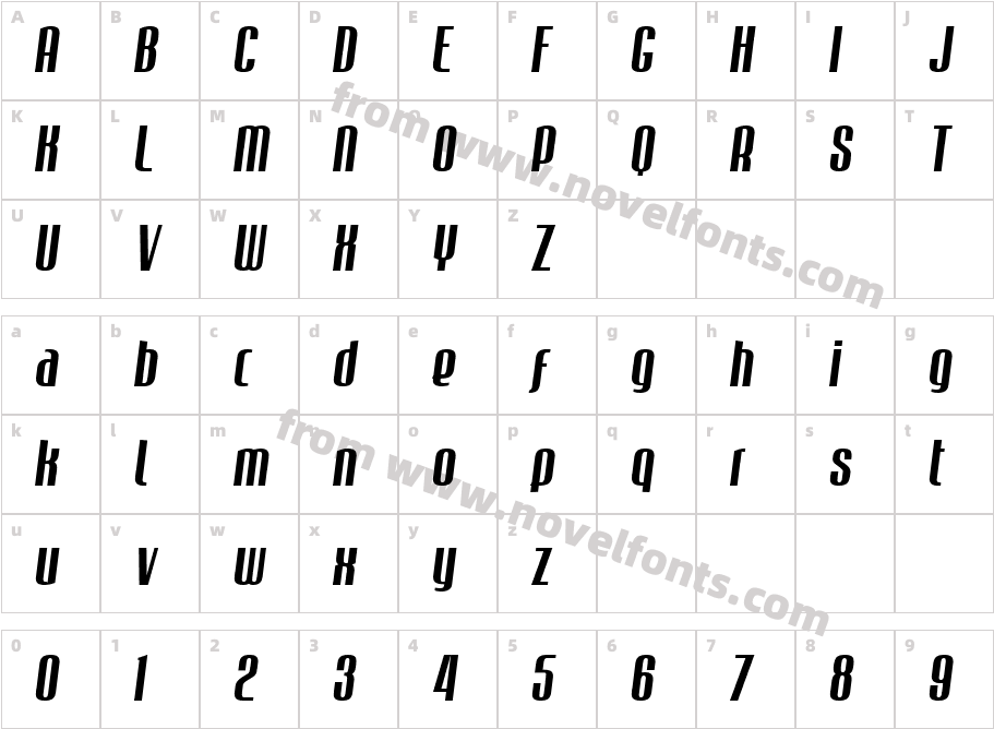 Mabella ItalicCharacter Map