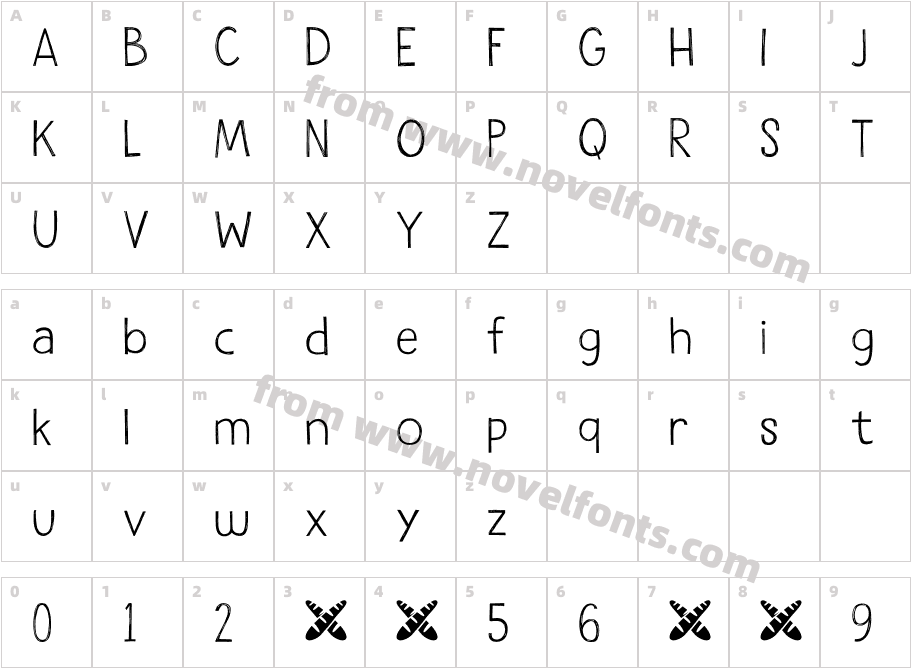 Machin DEMO RegularCharacter Map