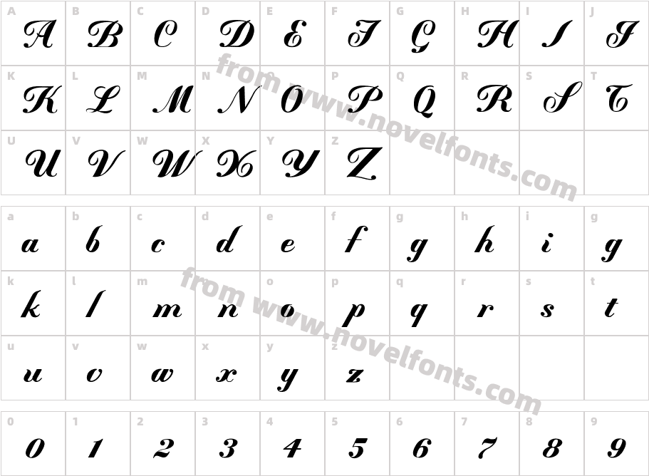 Mademoiselle ·K·Character Map