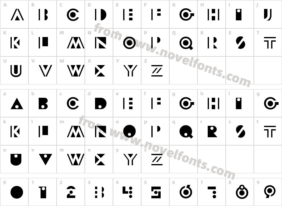 MadisonAve.Character Map