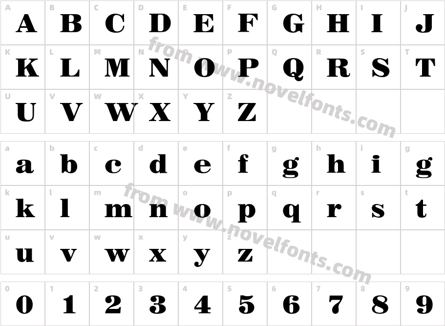 MadisonBQ-BoldCharacter Map