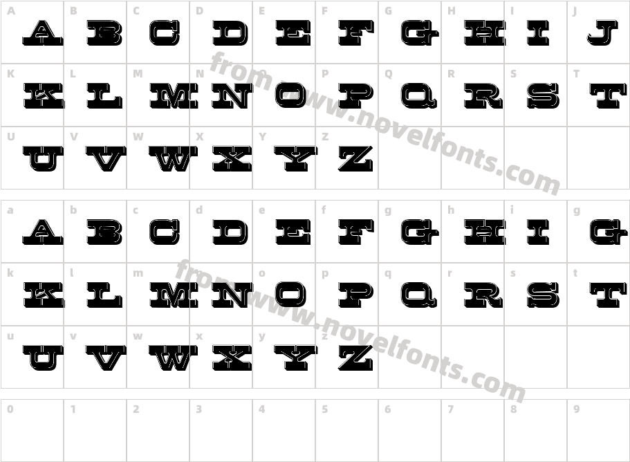 Madrid Filled RegularCharacter Map