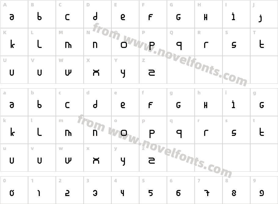 Madura RegularCharacter Map