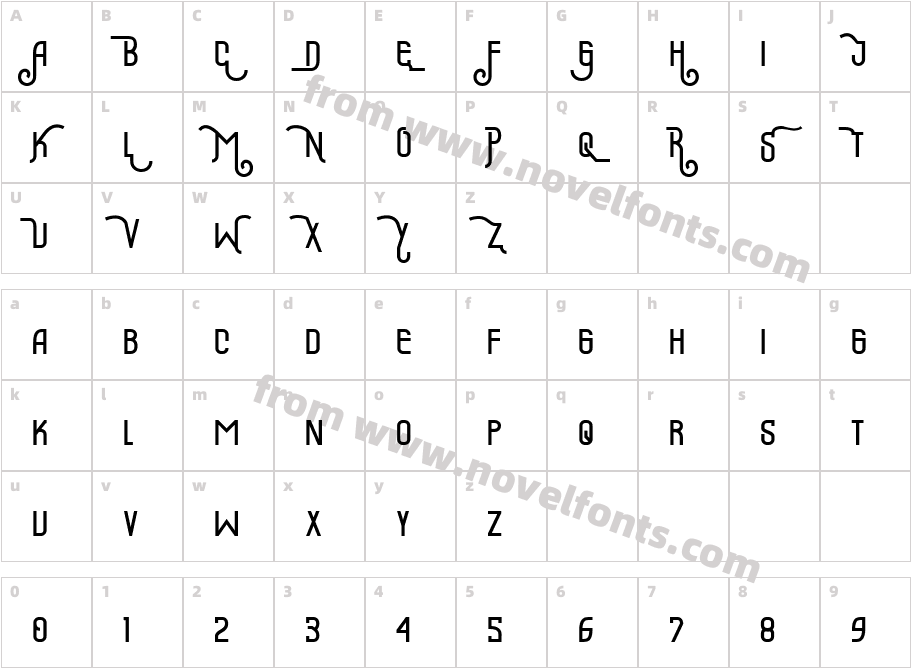 Maeninaja RegularCharacter Map