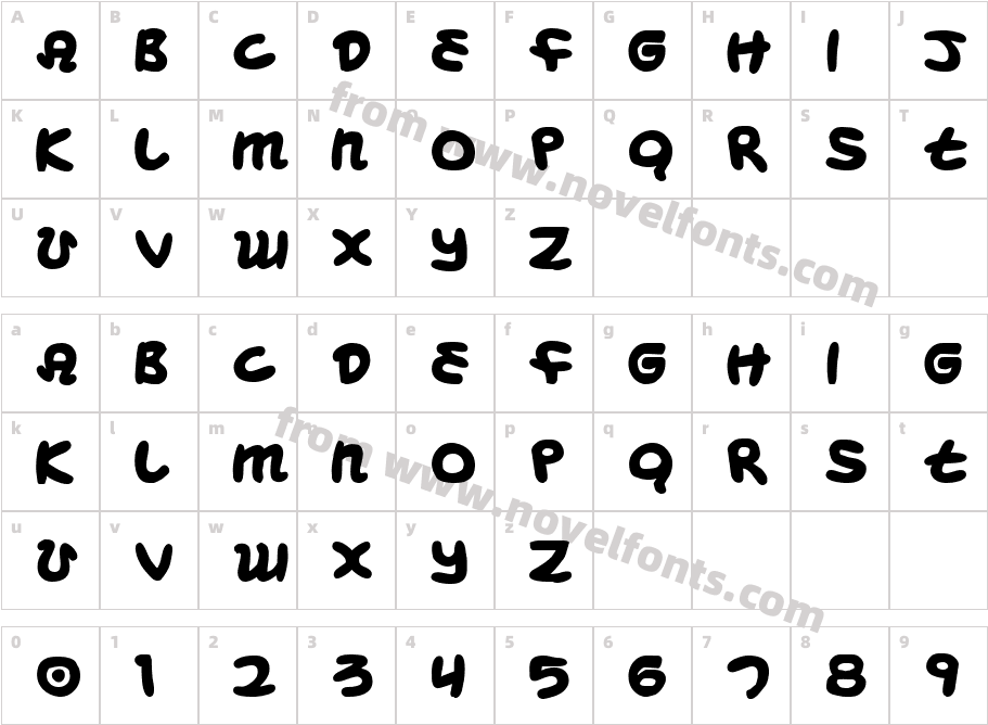 Magic Beans BoldCharacter Map