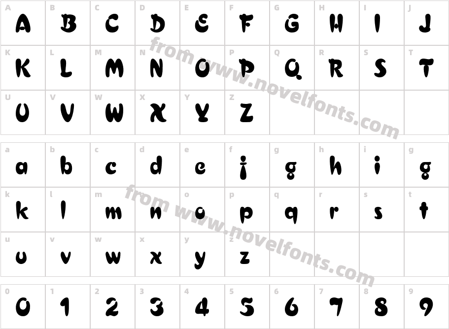 Cressida RegularCharacter Map