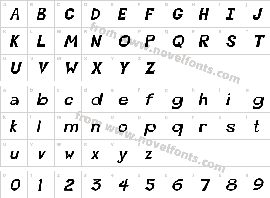 Magoo  ItalicCharacter Map