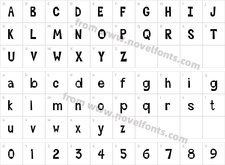 Magoo-Condensed NormalCharacter Map