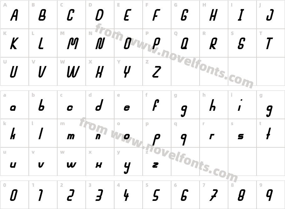 Mahsuri Bold Italic BoldCharacter Map