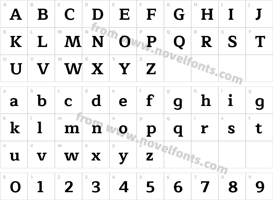 Maitree BoldCharacter Map