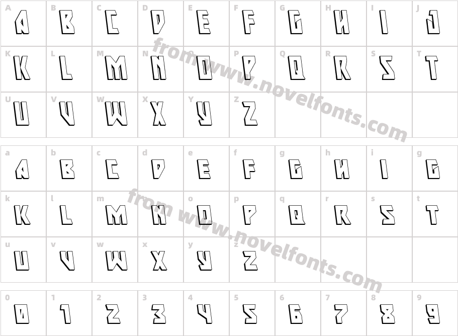 Major Force 3D LeftalicCharacter Map