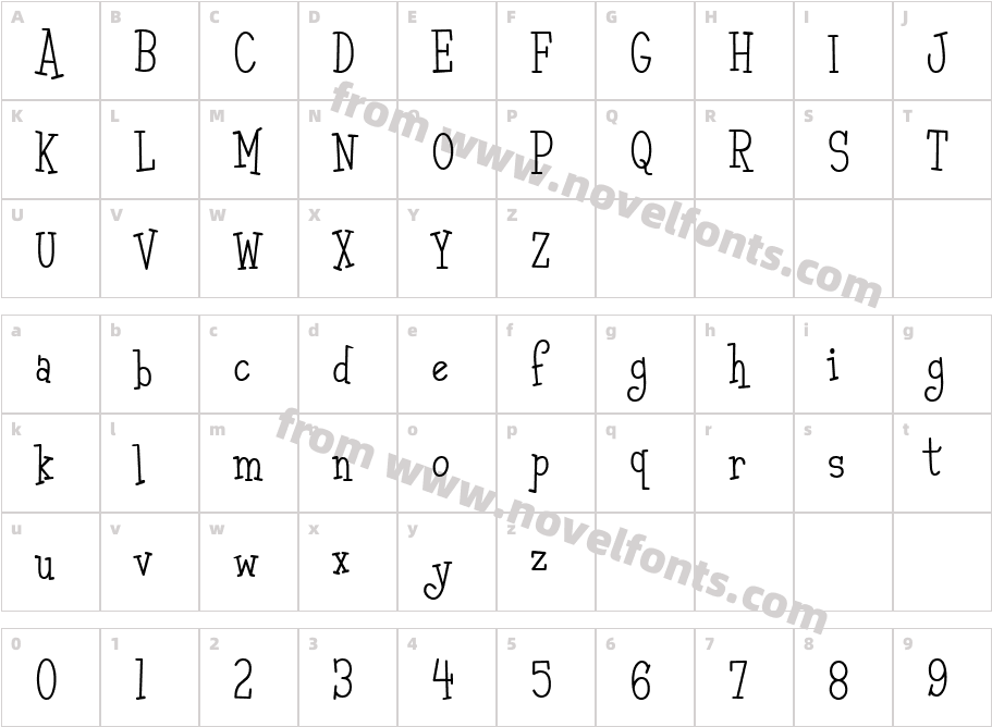 Malihini Tahitian BTN Cond LtCharacter Map