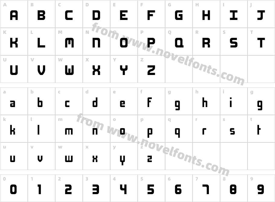 Malkor BoldCharacter Map