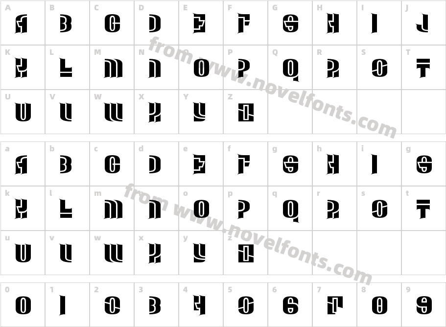 Man DownCharacter Map