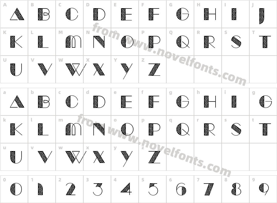 ManbowTone-RegularCharacter Map