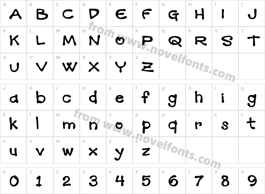 Mandingo BTN BoldCharacter Map