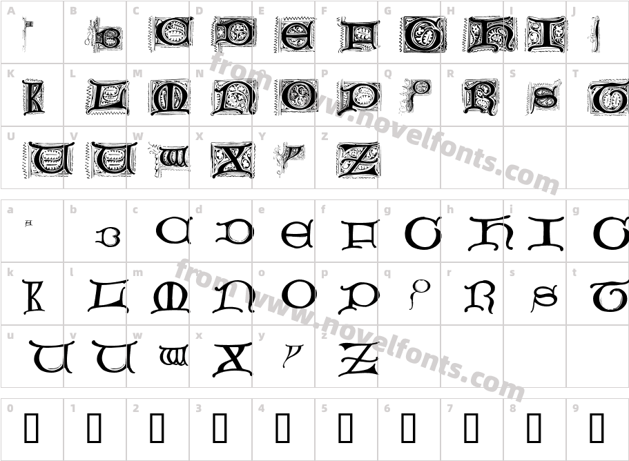 Manuscript Caps HPLHSCharacter Map