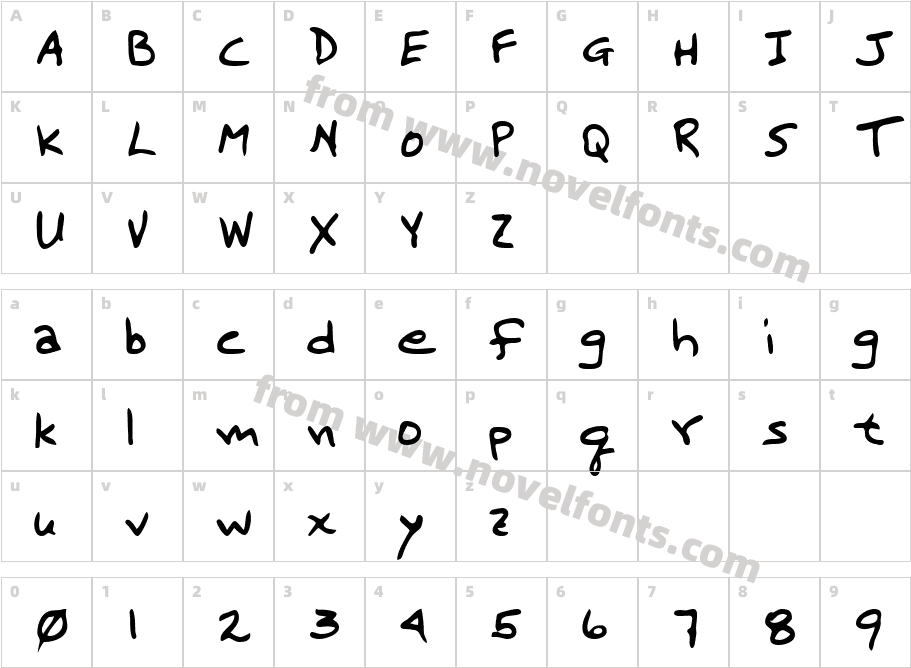 MarcelsHand-PlainCharacter Map