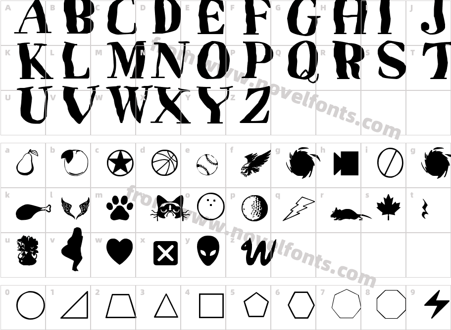 Markbats 2Character Map