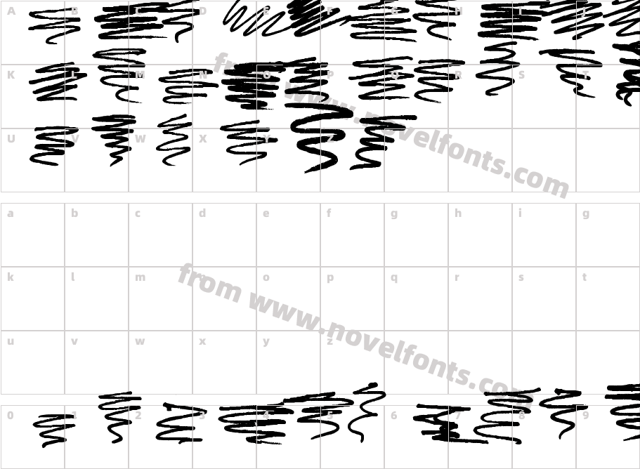 Marker ScribblesCharacter Map