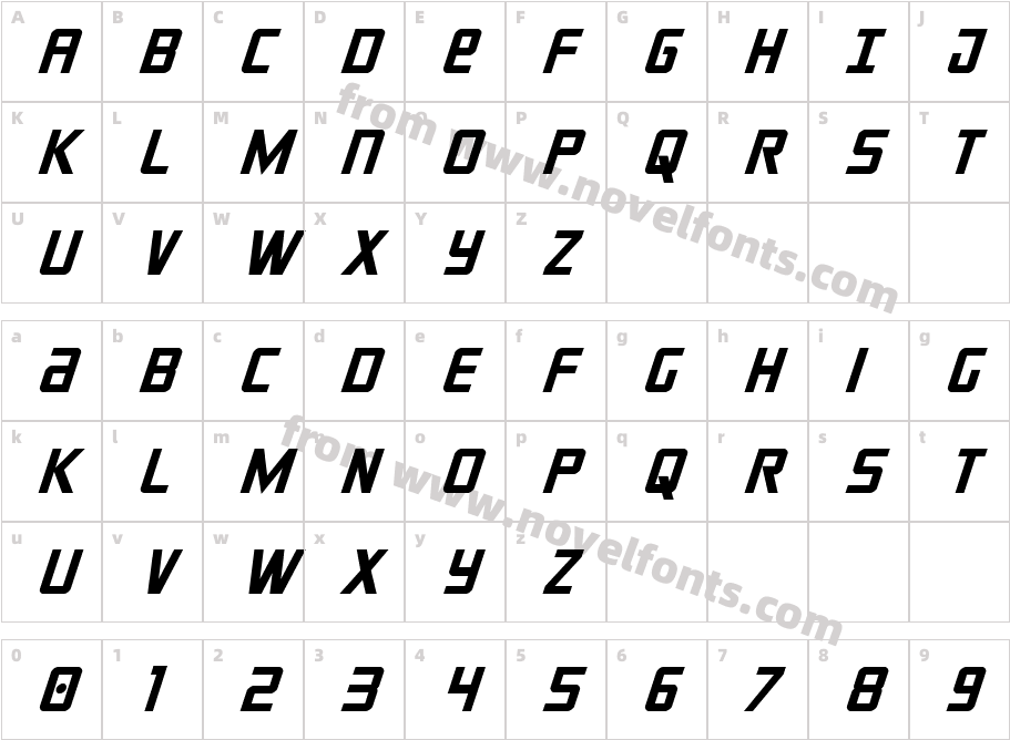 Crixus Bold ItalicCharacter Map