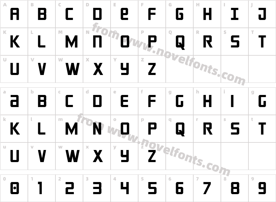 Crixus BoldCharacter Map