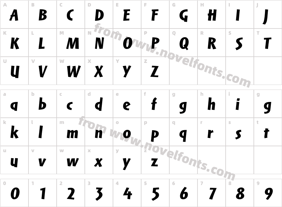 Markin LT Ultra Bold ItalicCharacter Map