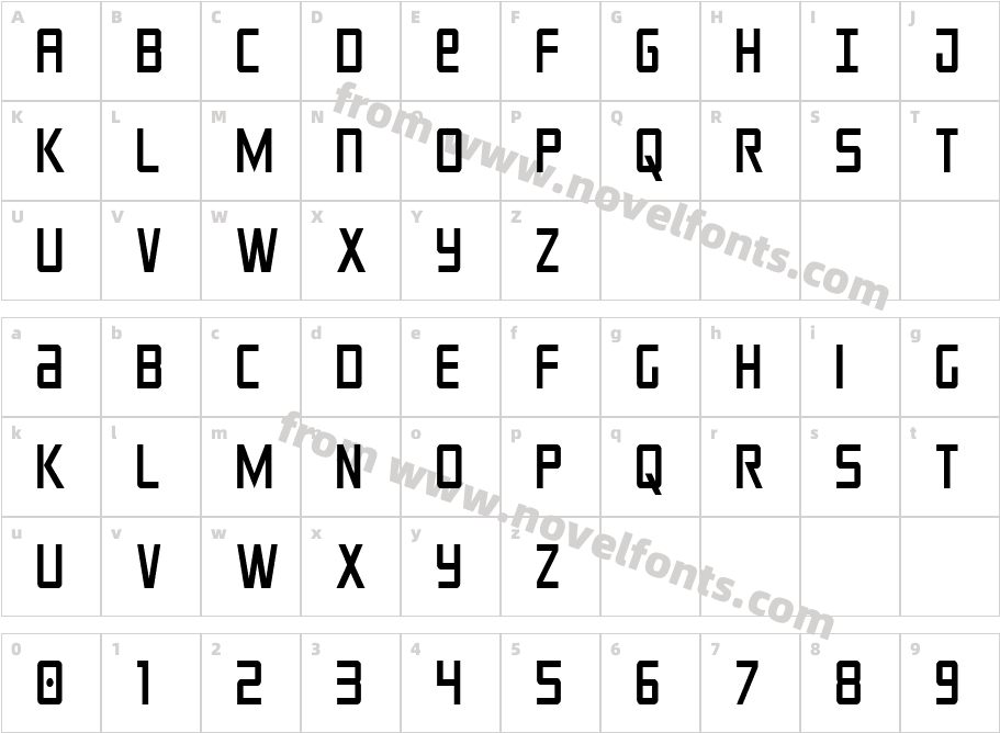 Crixus CondensedCharacter Map