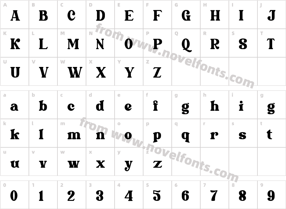 Marleigh RegularCharacter Map