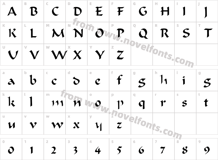 Marlin Thin BoldCharacter Map