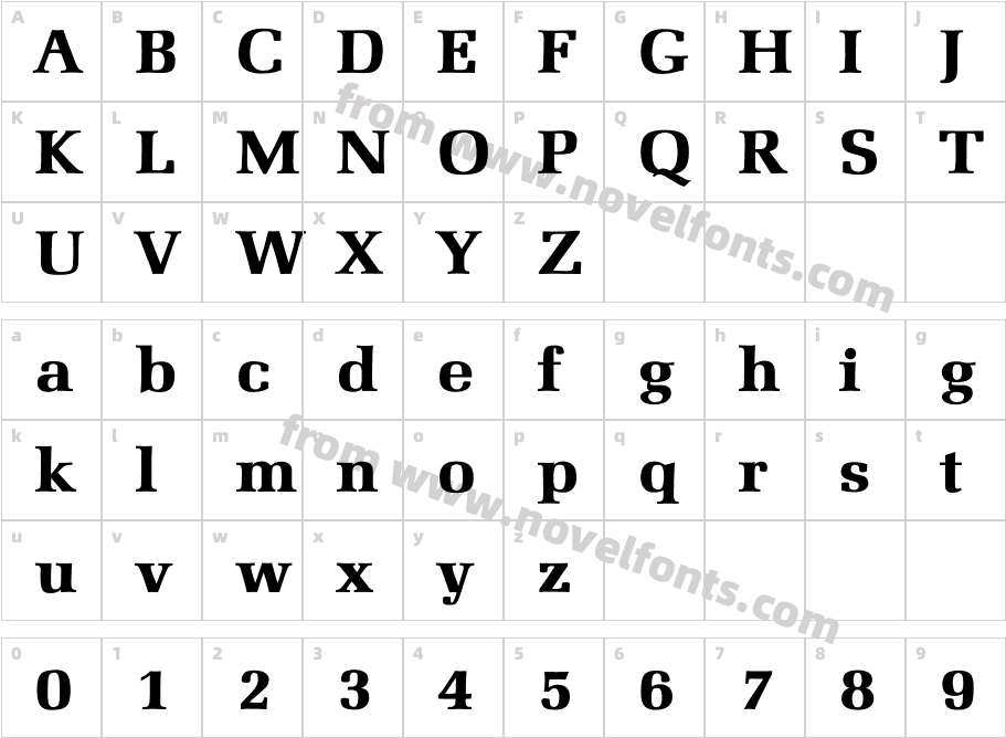 Marsei-BoldCharacter Map