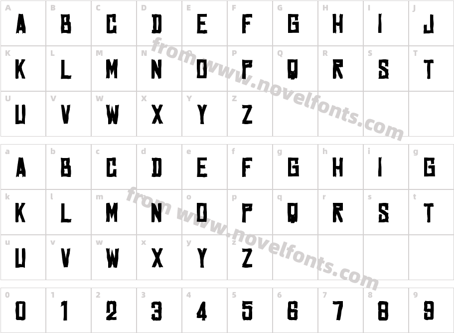 Marston BoldCharacter Map