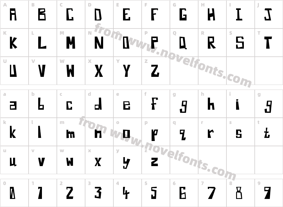 Martilo RegularCharacter Map