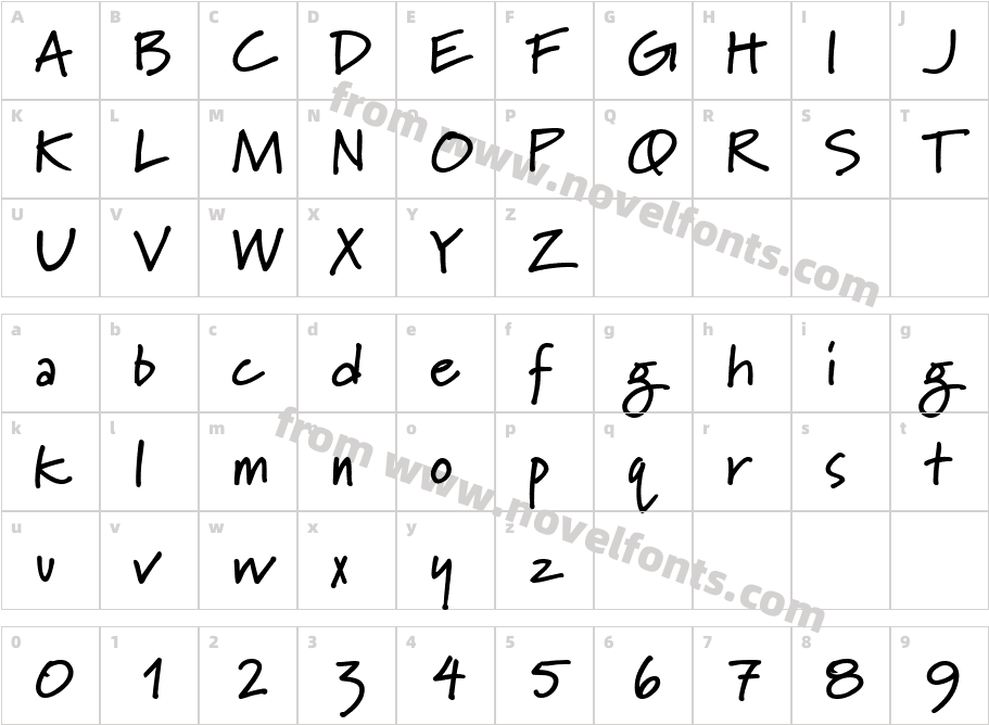 Marydale BoldCharacter Map