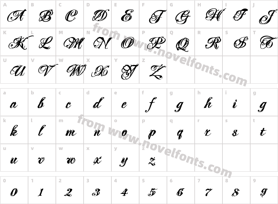 Mascara BoldCharacter Map