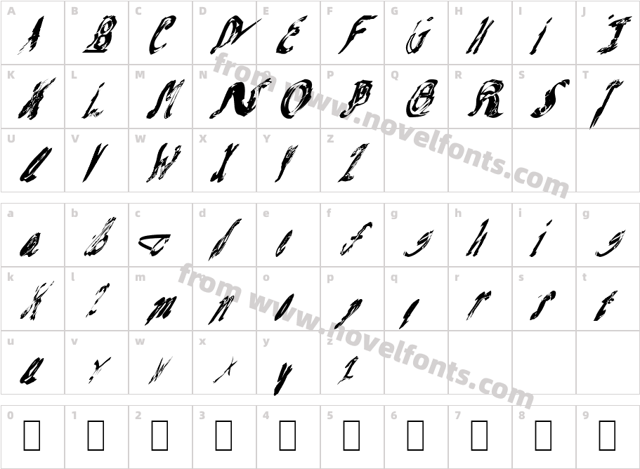 Mash NoteCharacter Map