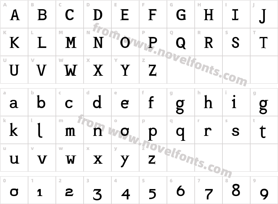 Mashburn .Regular TTCharacter Map