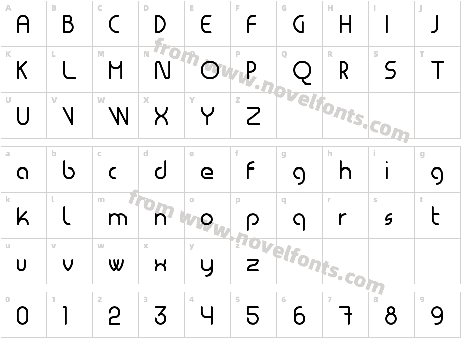 Masiode RoundedCharacter Map