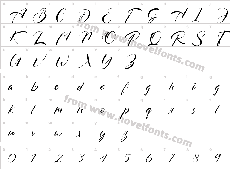 Maskulin RegularCharacter Map